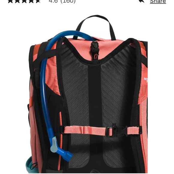 The North Face Basin 24 Blue Backpack School Hiking Travel Day Pack ORANGE NWT - Picture 5 of 7